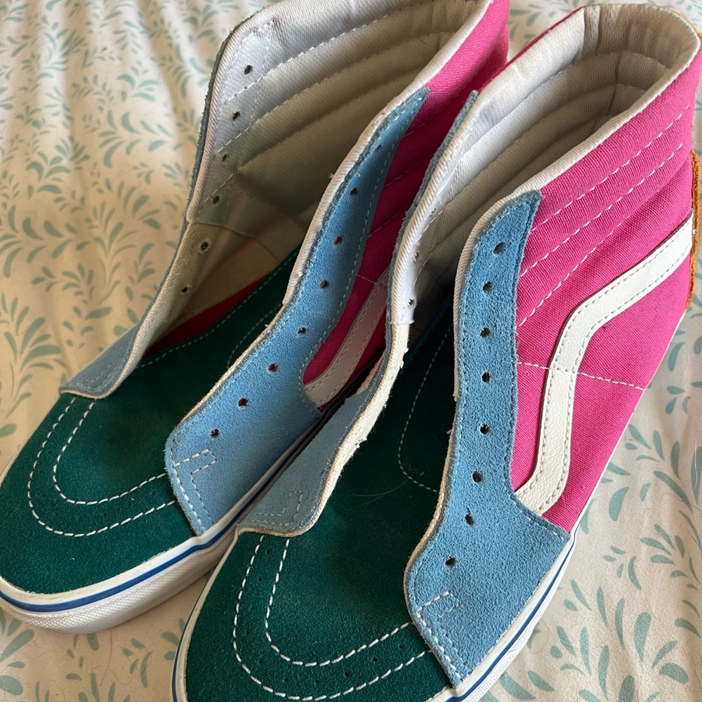 Vans suede and canvas sk8-hi color block unisex 7 men's 8.5 women's